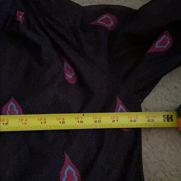 Vintage Sheer Peacock Chiffon Tunic Shirt - Picture 7 of 8